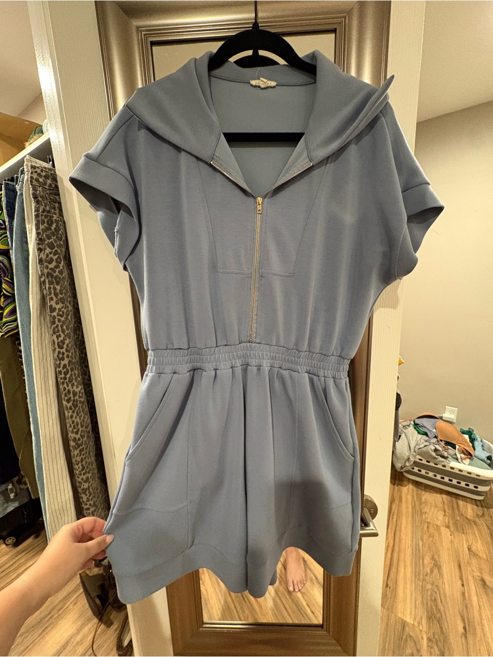 Casual Light Blue romper - Women's